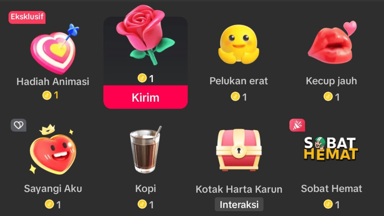 Cek Daftar Harga Gift Tiktok, dari Termurah hingga Paling Mahal